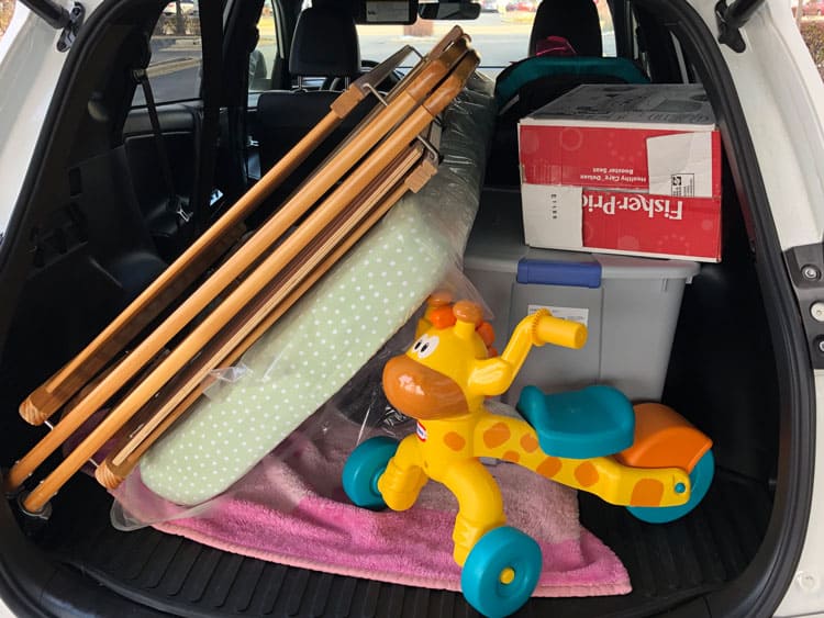 quality provider car loaded with baby gear