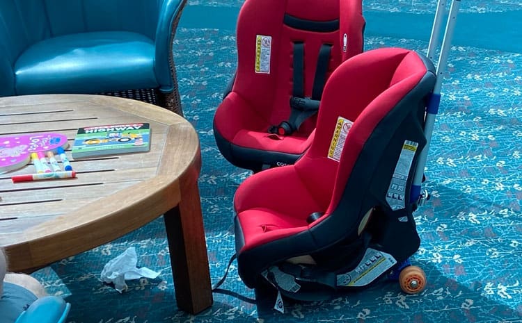 {Updated} 14 Tips For Stress-Free Flying With Babies And Toddlers 7 Car Seat On Wheels For Stress-Free Flying With Babies