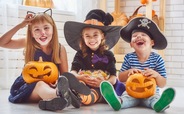 The Spooky History Of Halloween 5 Kids Dressed Up In Halloween Costumes