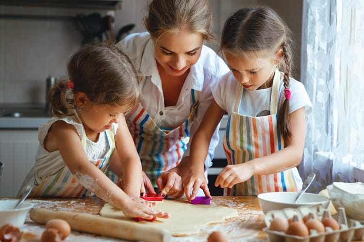 making cookies on Thanksgiving