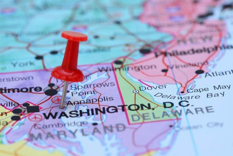 washington dc map