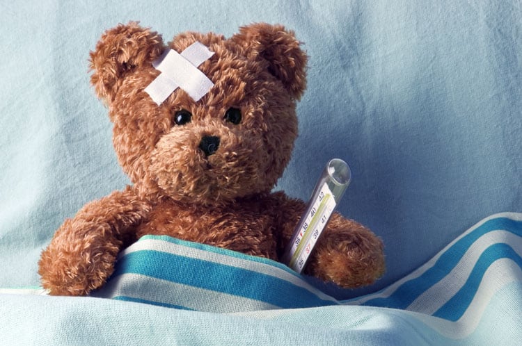 sick teddy bear