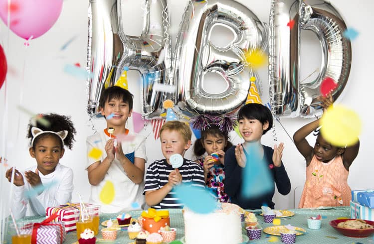 kids at birthday party