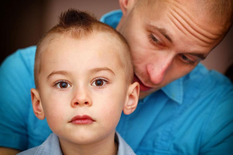 How to Help Your Child With Back-to-School Anxiety 3 boy taking with father about back-to-school anxiety