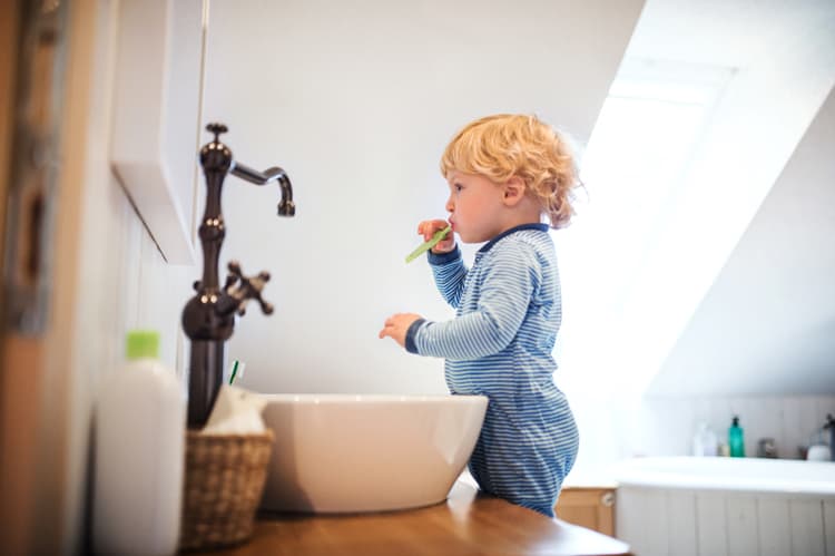 What To Clean When Your Child Is Sick 8 Child Brushing Teeth
