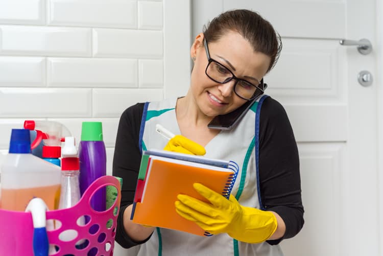 Best Cleaning Services For Busy Parents 2 Cleaning Woman Writing Down Details