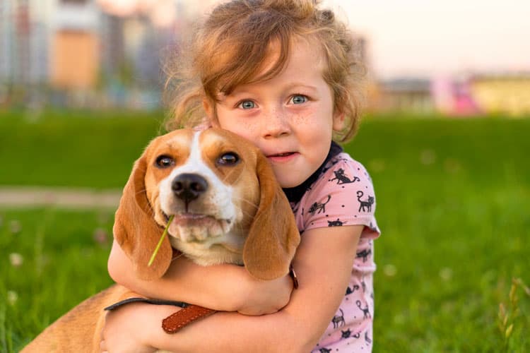10 Best Pets For Small Children 2 Girl Hugging Her Dog