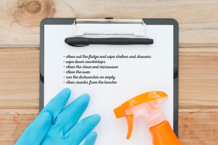 deep house cleaning checklist