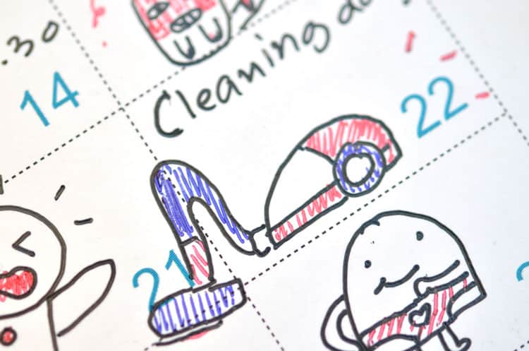 cleaning calendar