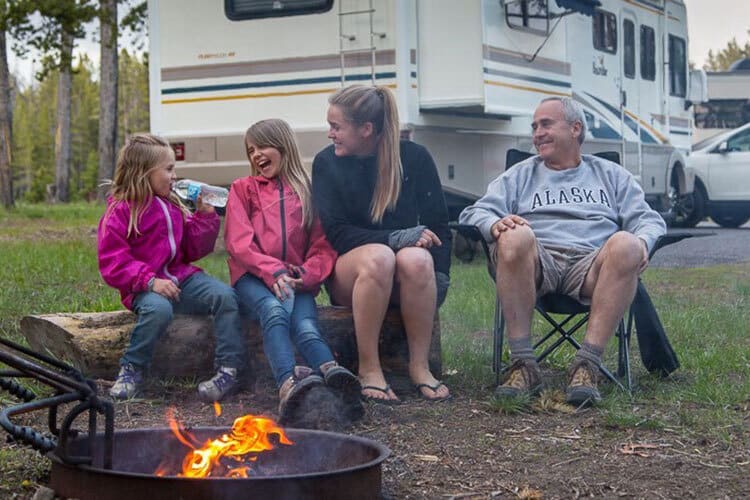 camping at yellowstone