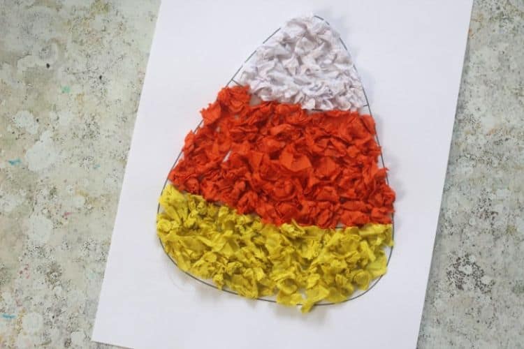 Candy Corn Paper Craft