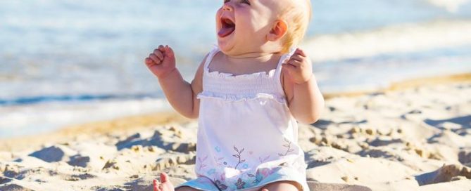 baby's first beach trip