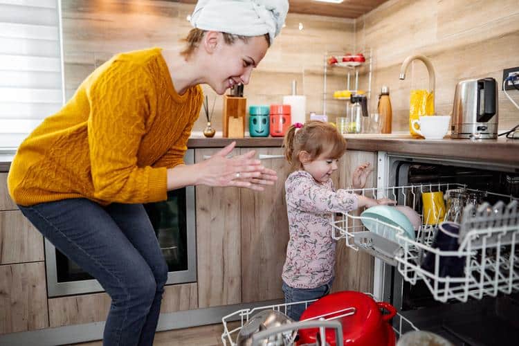 clean house with kids