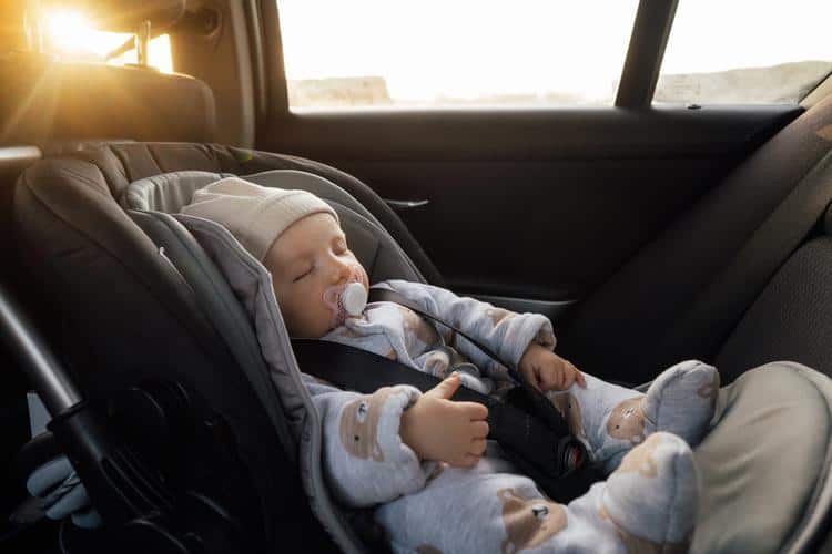 buckle your child into a car seat