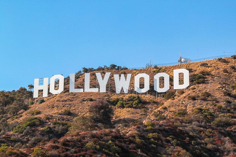 Hollywood sign on a hillside